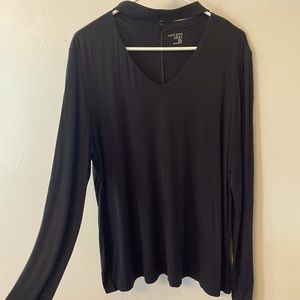 Ruff Hewn XL long sleeve top with choker neckline